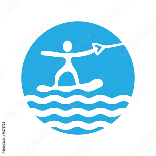 wakeboard, vector icon