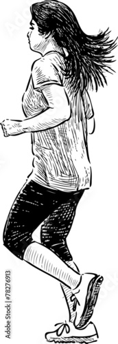 girl jogging