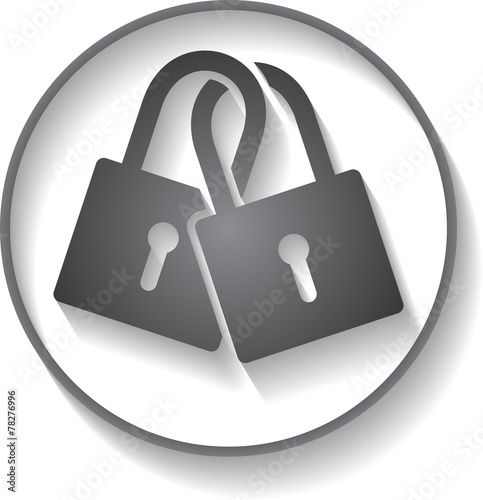Pair closed locks icon
