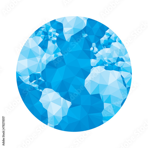 Global - abstract geometric polygonal illustration