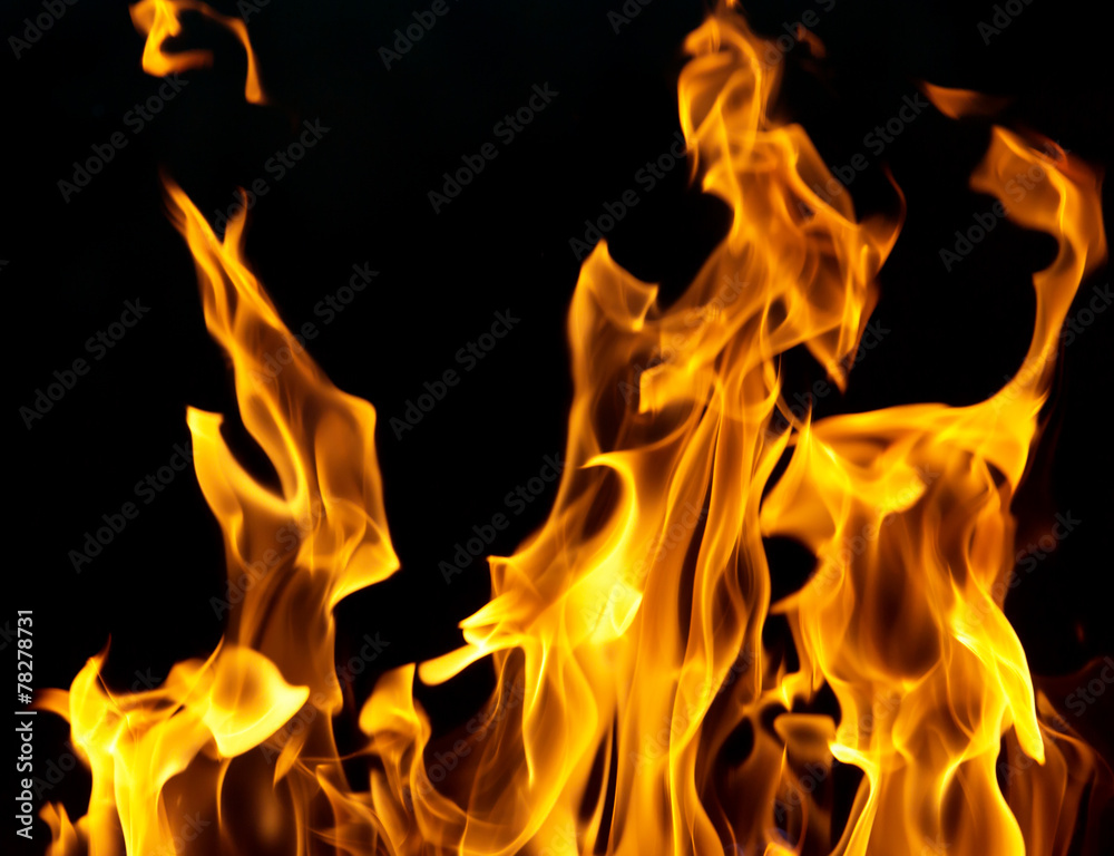 fire flames on a black background fire flames on a black background