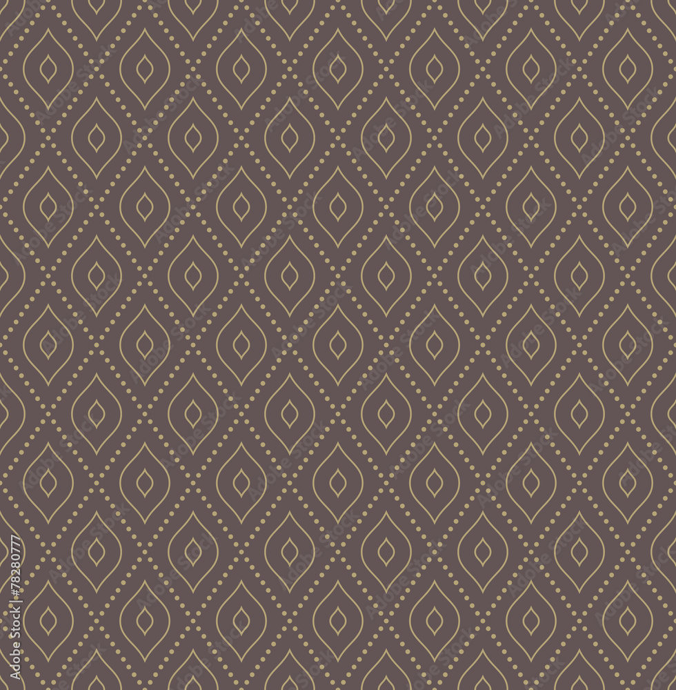 Fototapeta Geometric  Seamless Pattern with Golden Dots