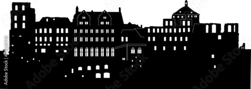 Heidelberger Schloss - Silhouette