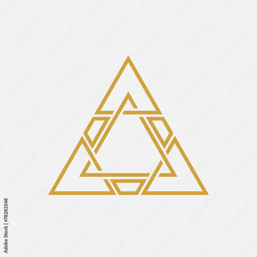 Geometric shape, triangles, monogram, vector Geometric shape, triangles, monogram, vector