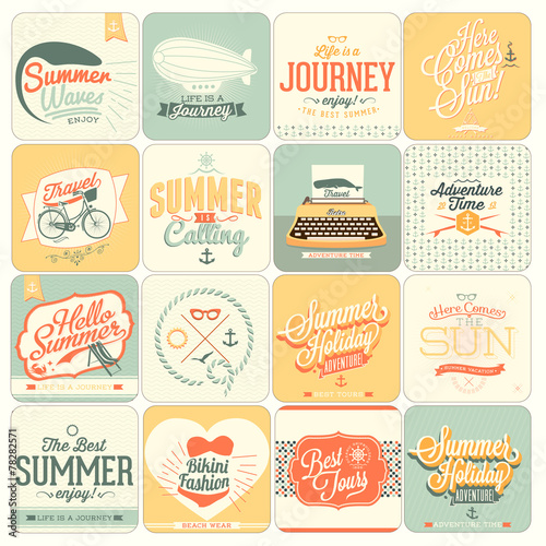 16 Retro background for Summer