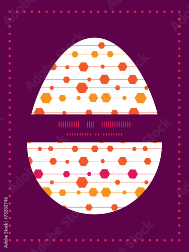 Vector abstract colorful stripes and shapes Easter egg