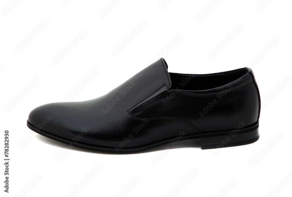 Black patent leather men shoes against white background. Male Black patent leather men shoes against white background. Male