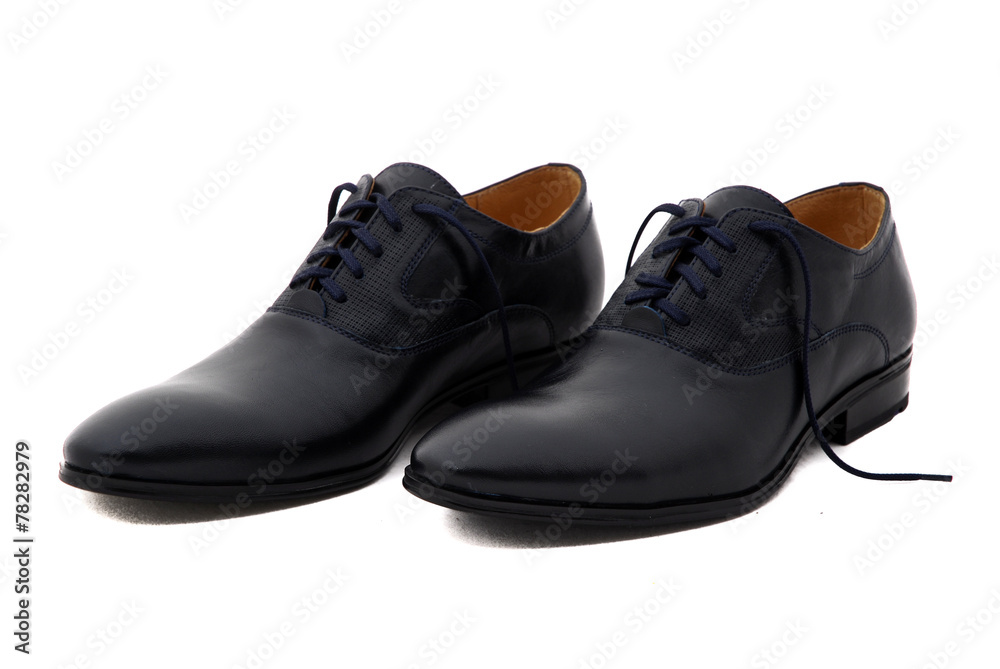 Black patent leather men shoes against white background. Male Black patent leather men shoes against white background. Male