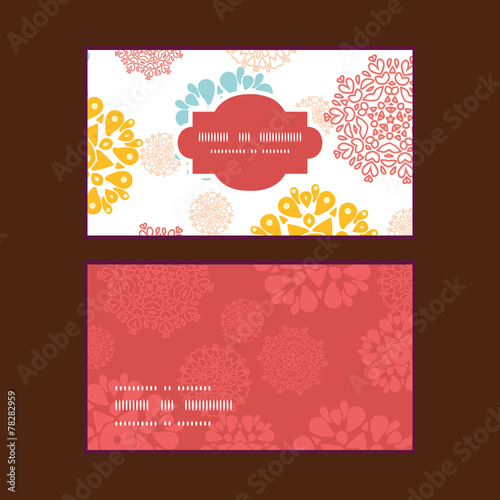 Vector abstract decorative circles stars horizontal frame