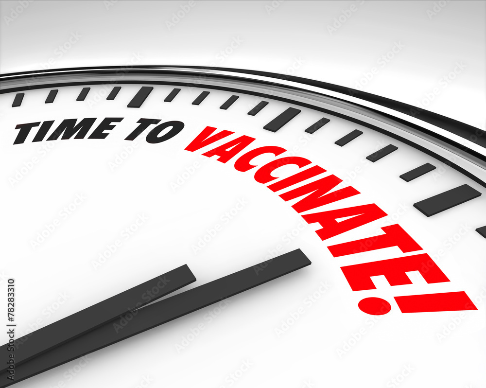 Time to Vaccinate Clock Reminder Immunize Children Health Care Time to Vaccinate Clock Reminder Immunize Children Health Care