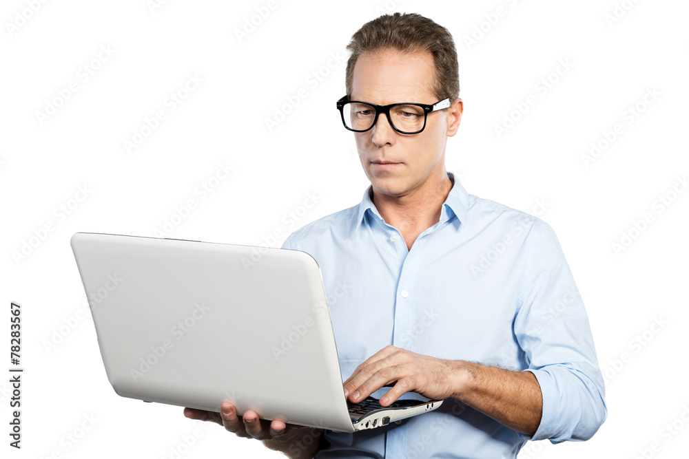 IT expert at work. IT expert at work.