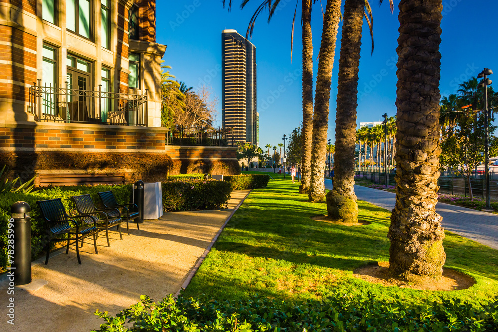 Walkways and buildings in San Diego, California.
