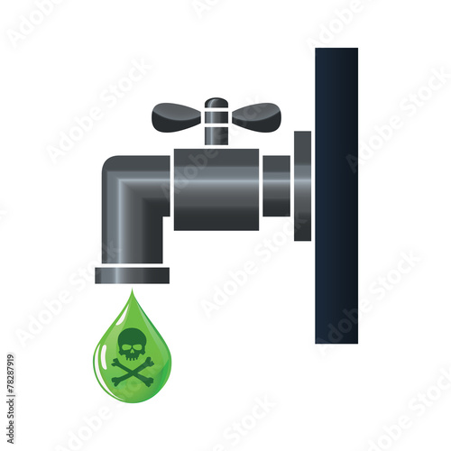 Water tap or faucet with poison drop