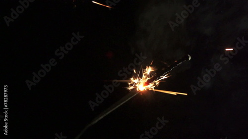 Slow motion of sparkler. Find similar in our portfolio.