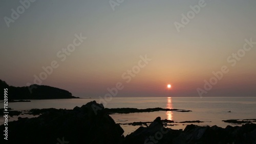 日本海の夕陽