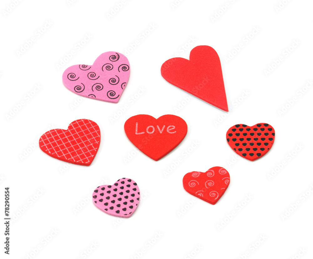 Colorful textured Valentines Day heart-shaped Colorful textured Valentines Day heart-shaped
