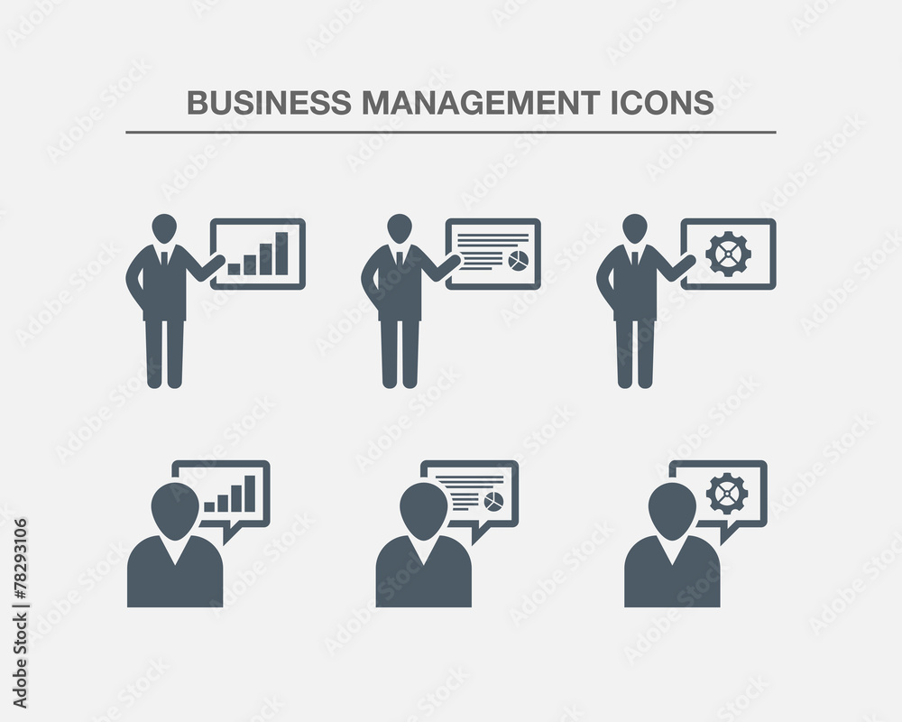 Business Management Icons 1 (Black white Version) Business Management Icons 1 (Black white Version)