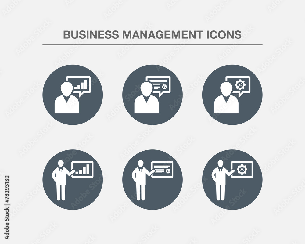Business Management Icons 1 (BW Bubbles Version) Business Management Icons 1 (BW Bubbles Version)