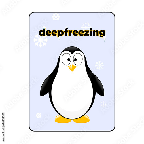 vector penguin sticker