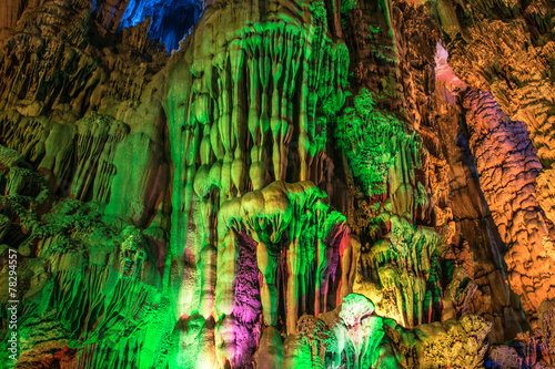 Reed flute cave in Guilin Guangxi China