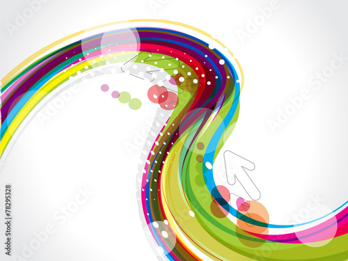 abstrct colorful wave background with arrow