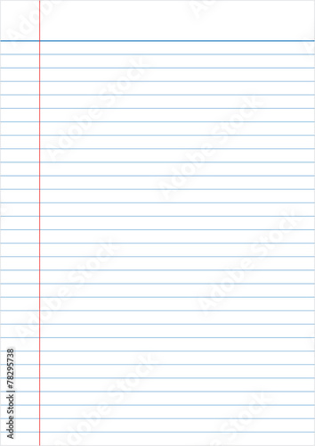 notebook paper full page isolated background empty message