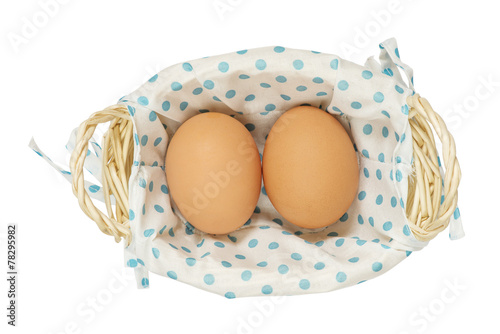 Fresh brown eggs