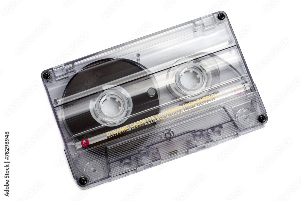 Fototapeta premium close up of vintage audio tape cassette