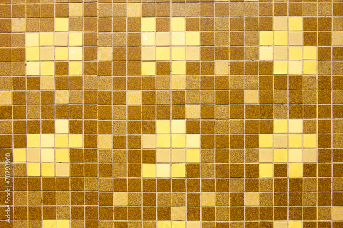 Brown color mosaic background tiles..