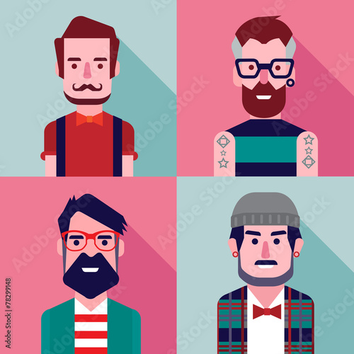 Hipster character design