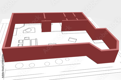 Fotografia 3d foundation design is to plan