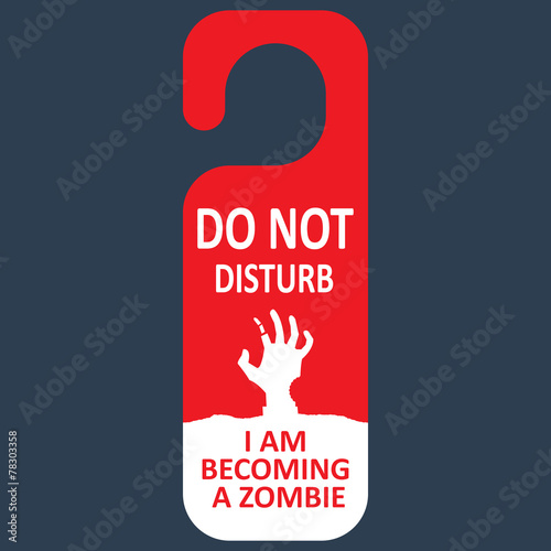 Foto Vector tag do not disturb. Zombie.