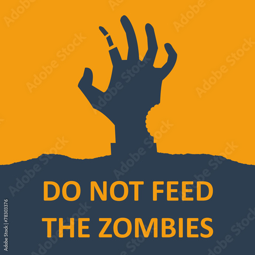 Vector poster about zombie.