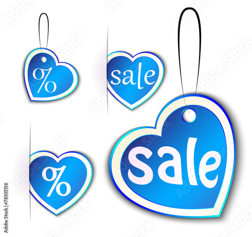 discount coupons in the form of heart