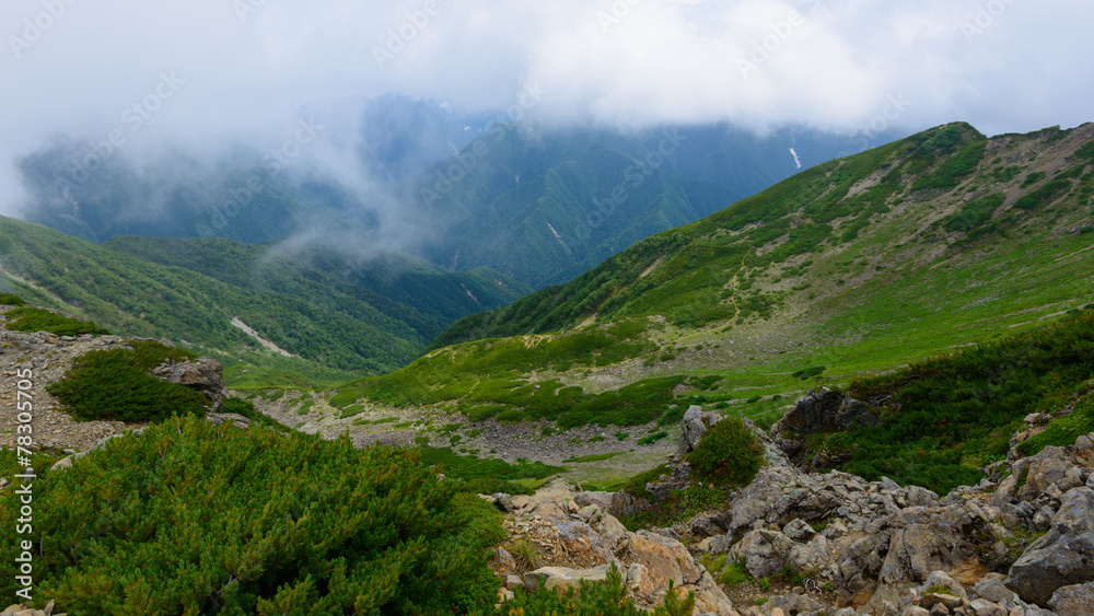 Mt.Senjo in the Southern Japan Alps, Nagano and Yamanashi, Japan