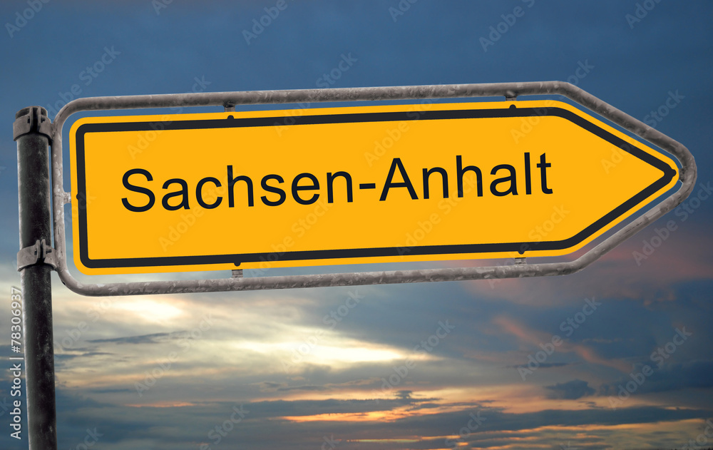 Obraz premium Strassenschild 19b - Sachsen-Anhalt