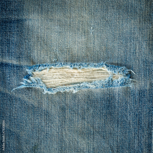 Фотография Close up jeans torn background and texture