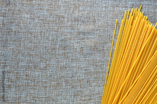 various types of Italian pasta spaghetti photo