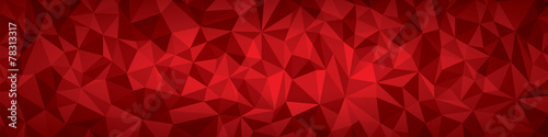 Abstract vector geometry background, red planes panorama © panimoni