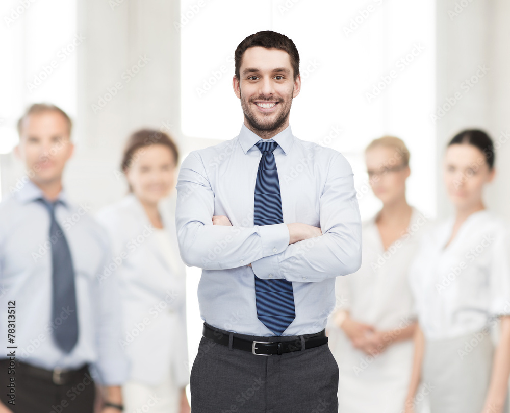handsome businessman with crossed arms handsome businessman with crossed arms