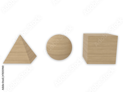 wooden geometric shape