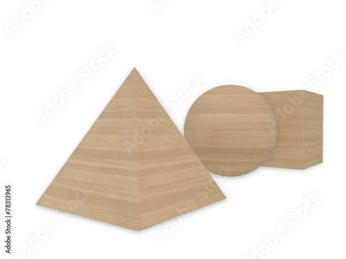 wooden geometric shape