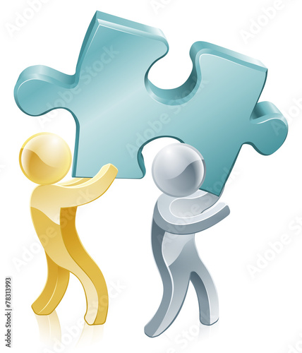 Jigsaw piece mascots