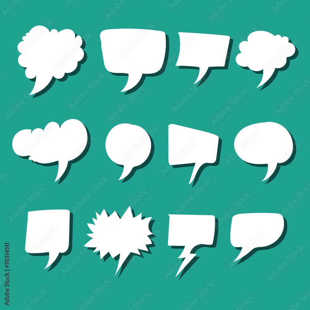 Hand drawn bubbles speech