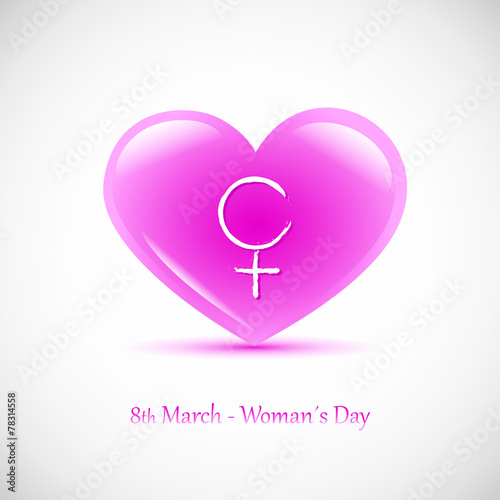 womans day rosa herz