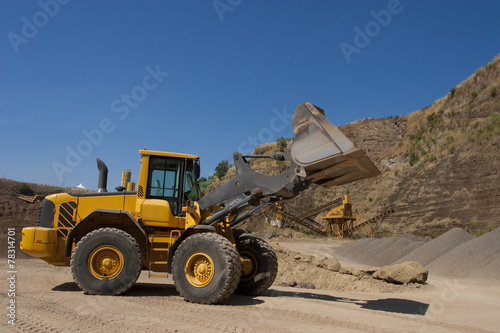 bulldozer in action
