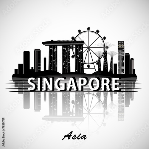 Modern Singapore City Skyline Design