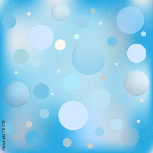 Blue background with balls