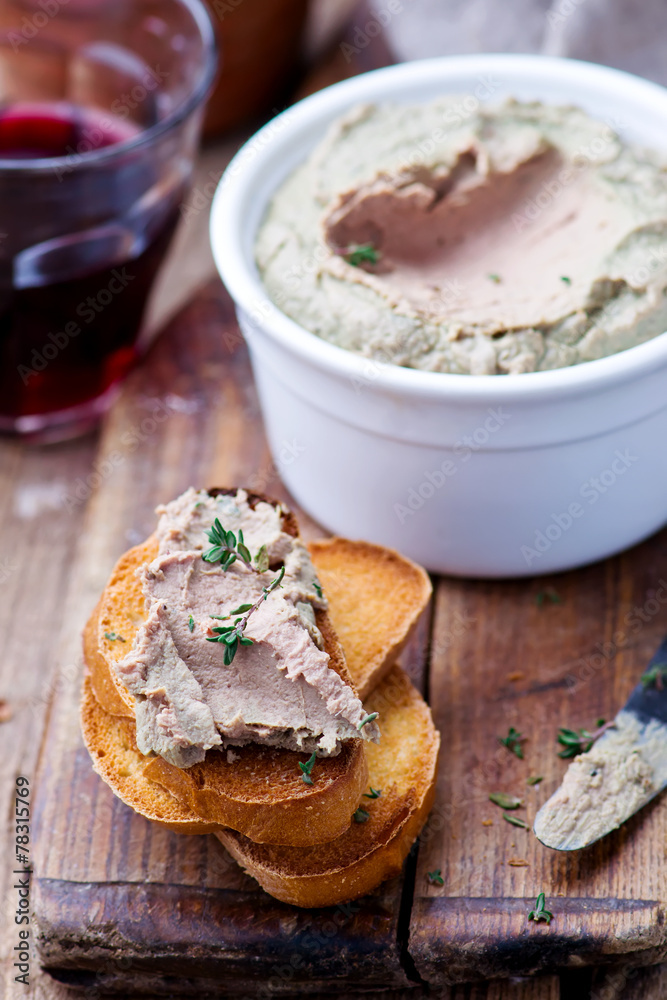 paste from a chicken liver.