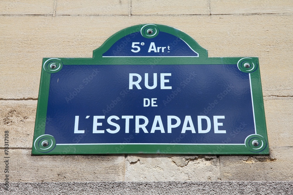 Fototapeta premium Paris street - Rue de l'Estrapade